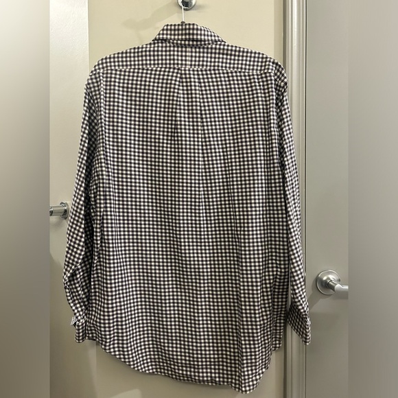 Ralph Lauren Blake Long Sleeve Button Down Mens Medium Gingham Wool Purple White - Picture 2 of 7